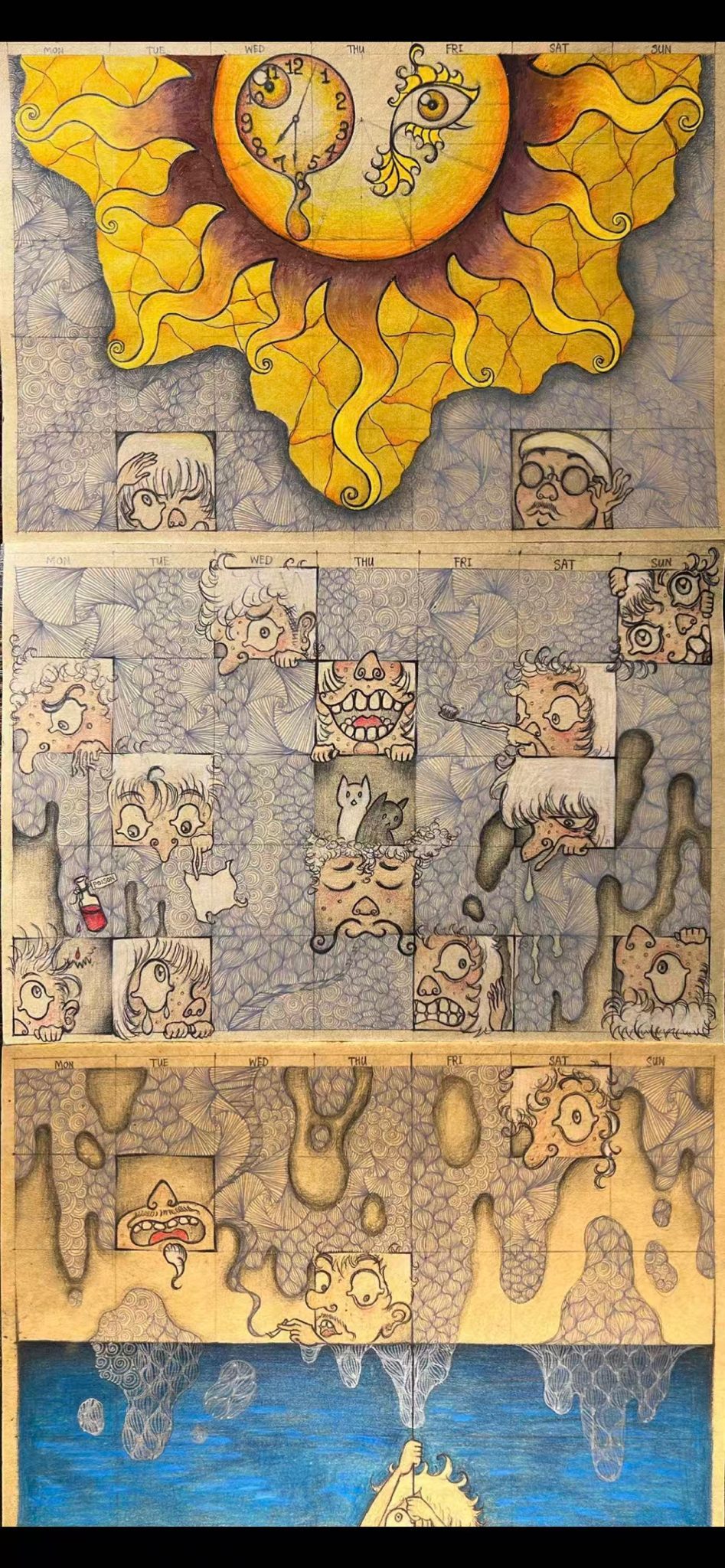 This image is part of a series that explores the dynamic between the grid of society and how it shapes the humans within. 