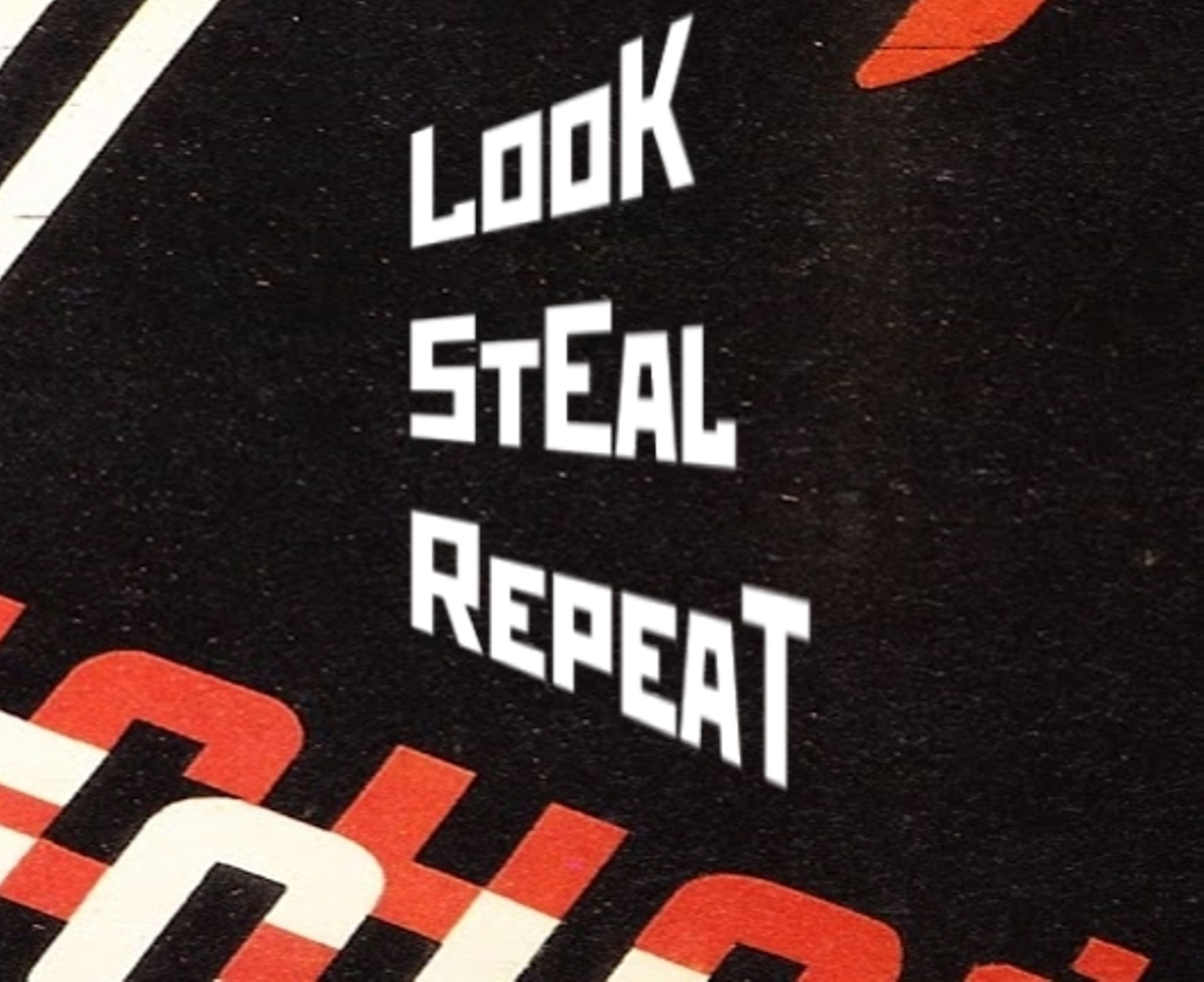 words on a black background