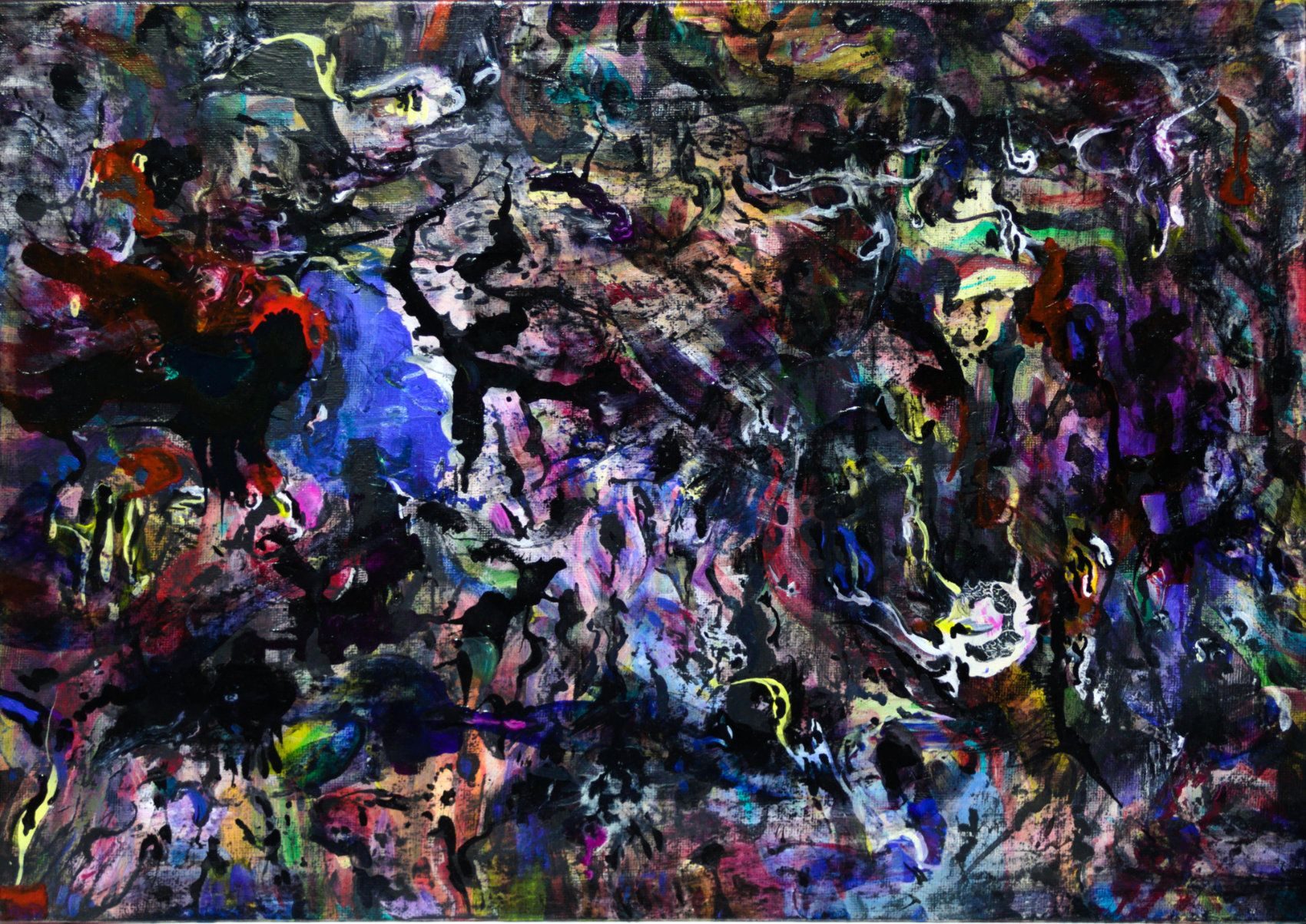 A dark abstract painting
