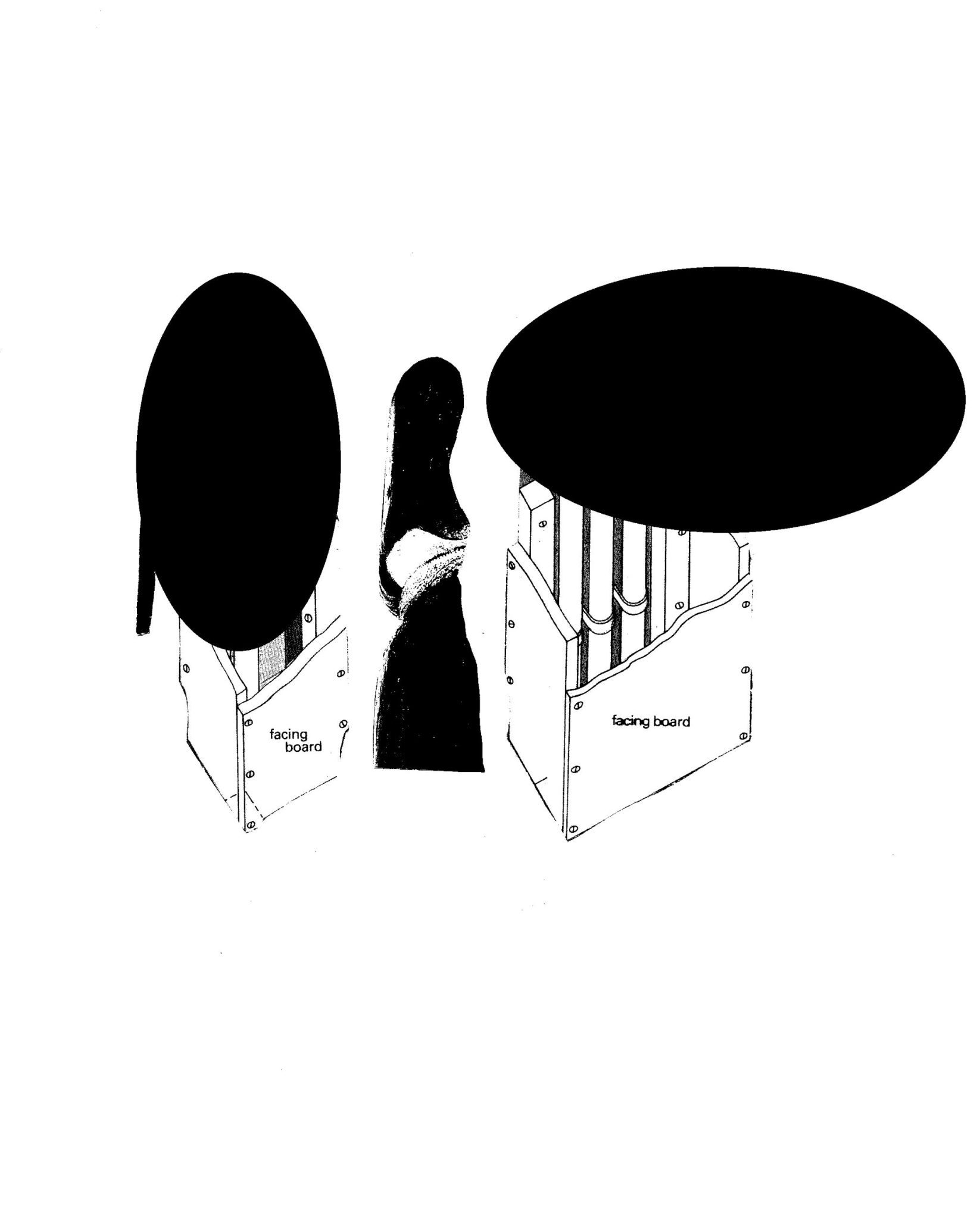 an composition of black elipses and abstract shapes