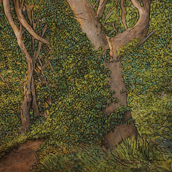 Aqueous Dispersion on Canvas, 25 x 25cm