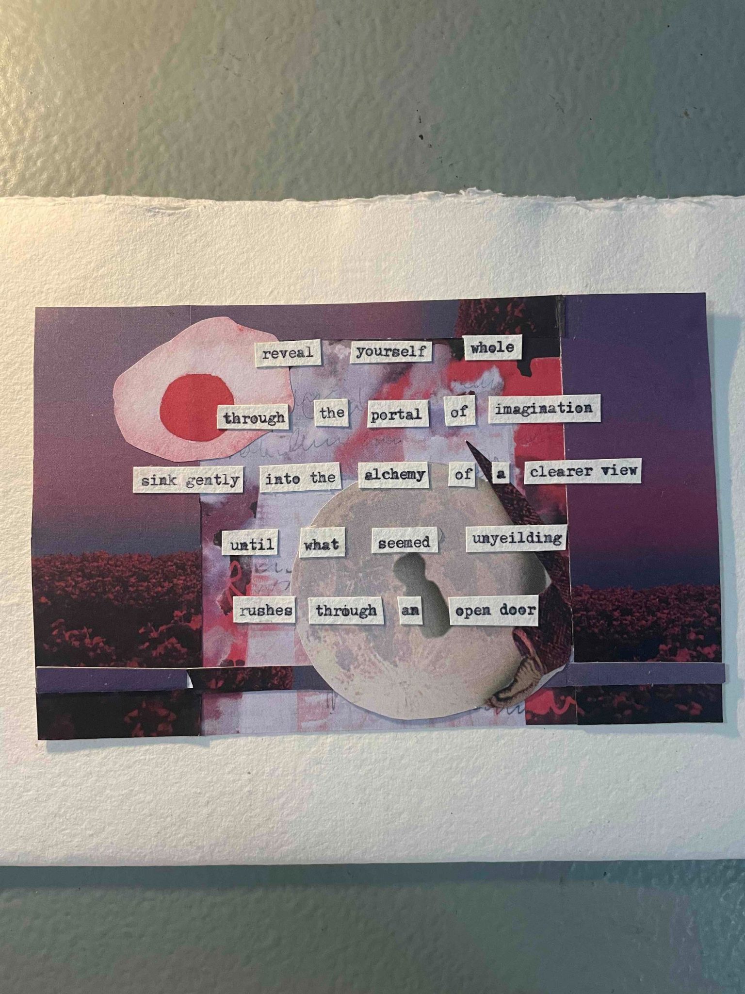 a collage and a typewritten poem
