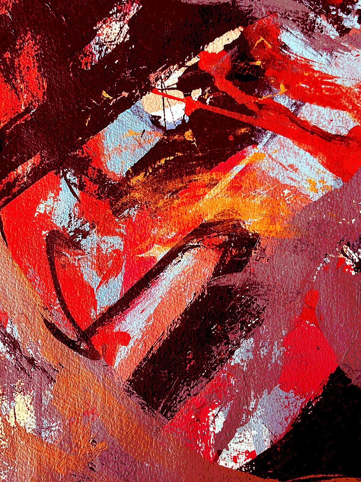 A splashy textural painting