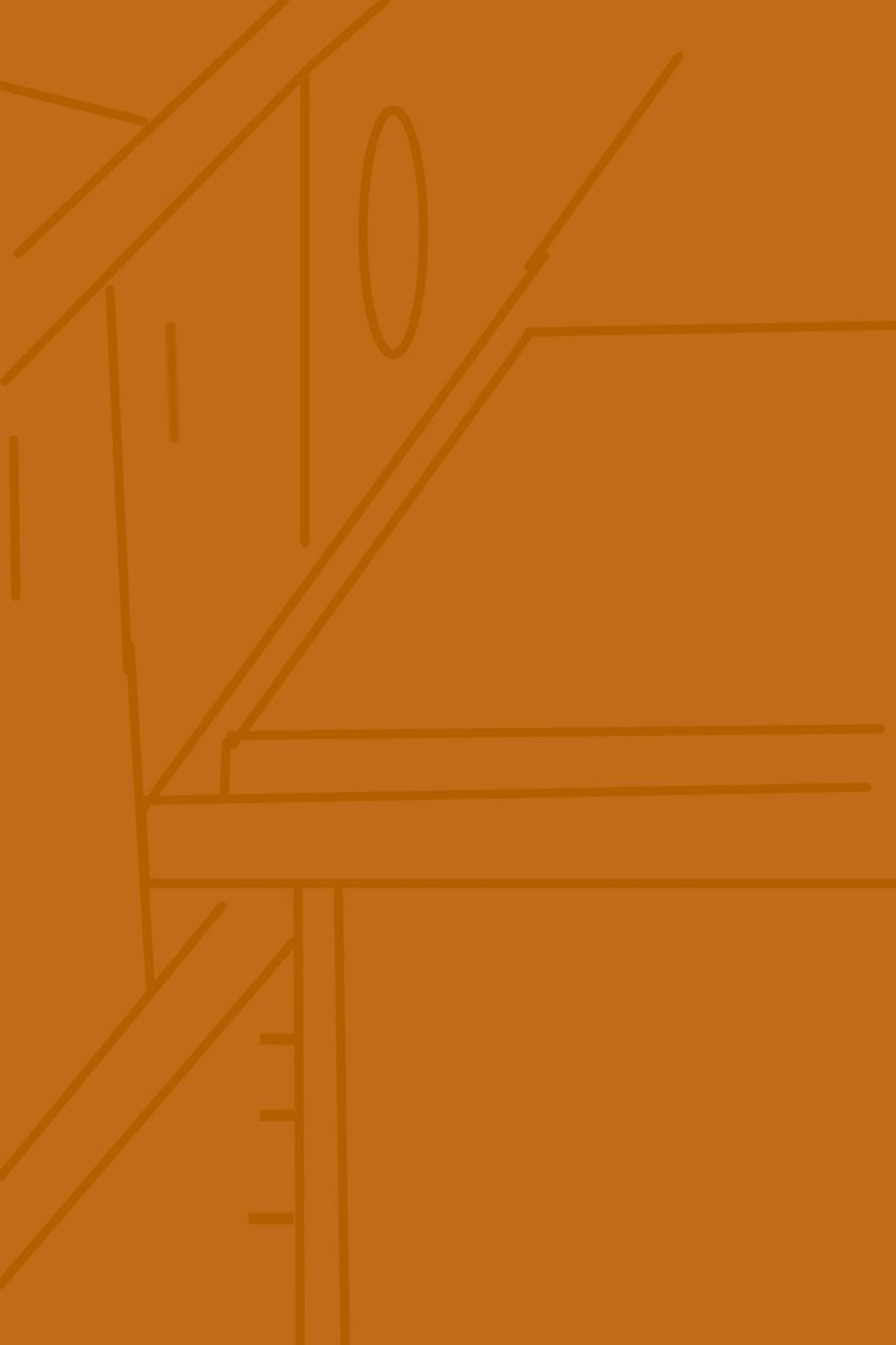 line drawing of kitchen