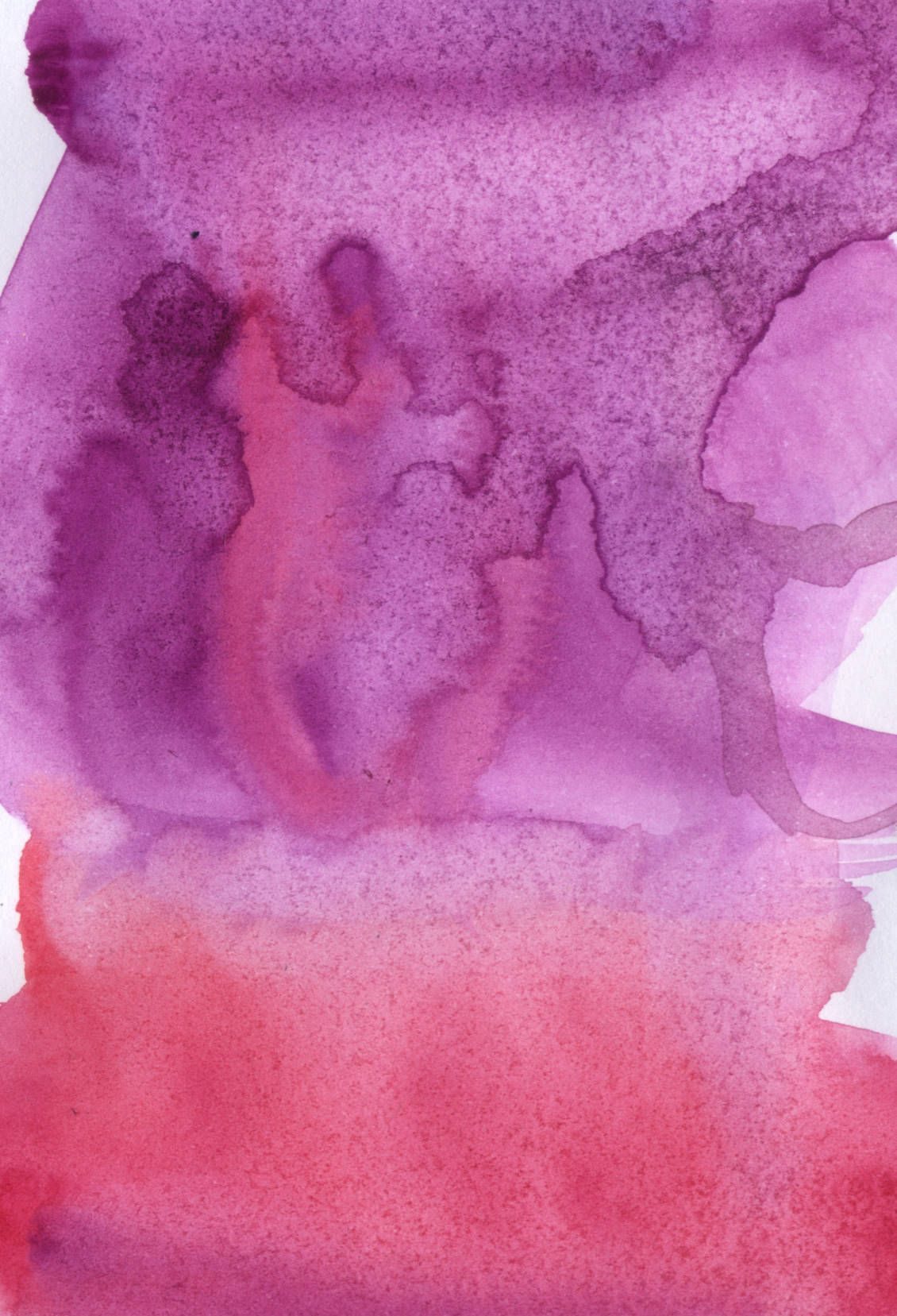 Pink and red watercolours