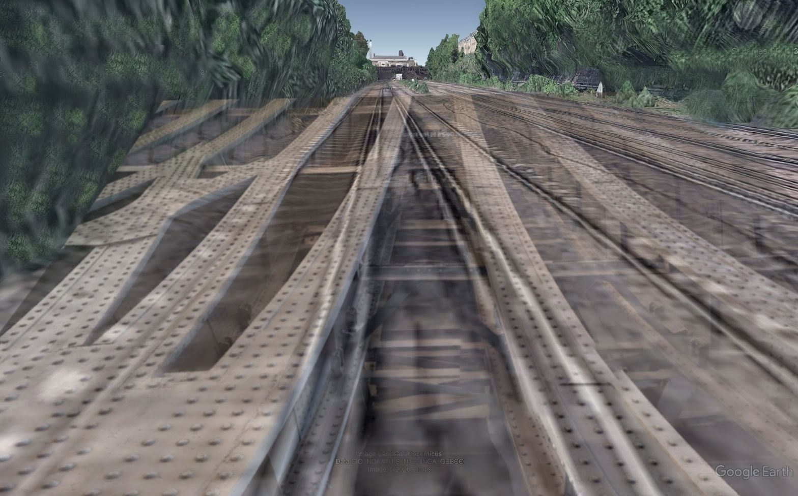 railway tracks and station