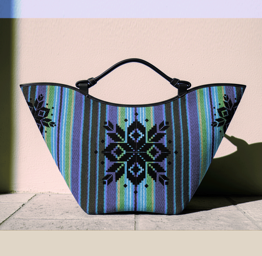 reworking lefkara embroidery for bags