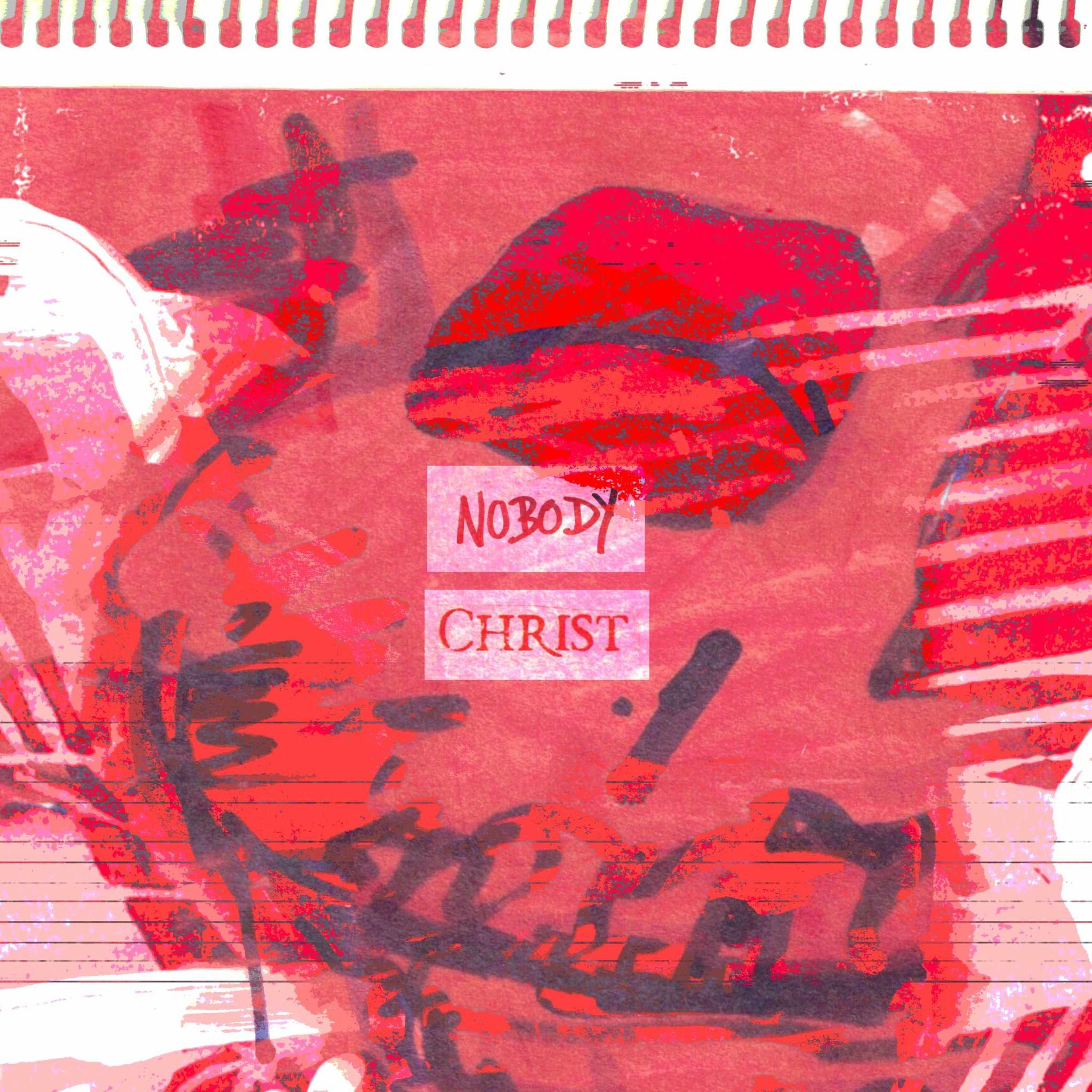 digital collage using scanned marker drawings and cut out words