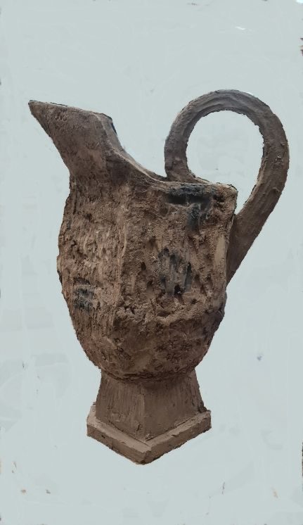 Unfired clay, work in progress