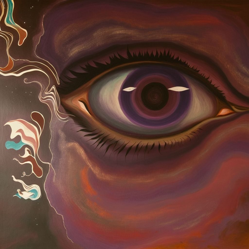 A close up of an eye