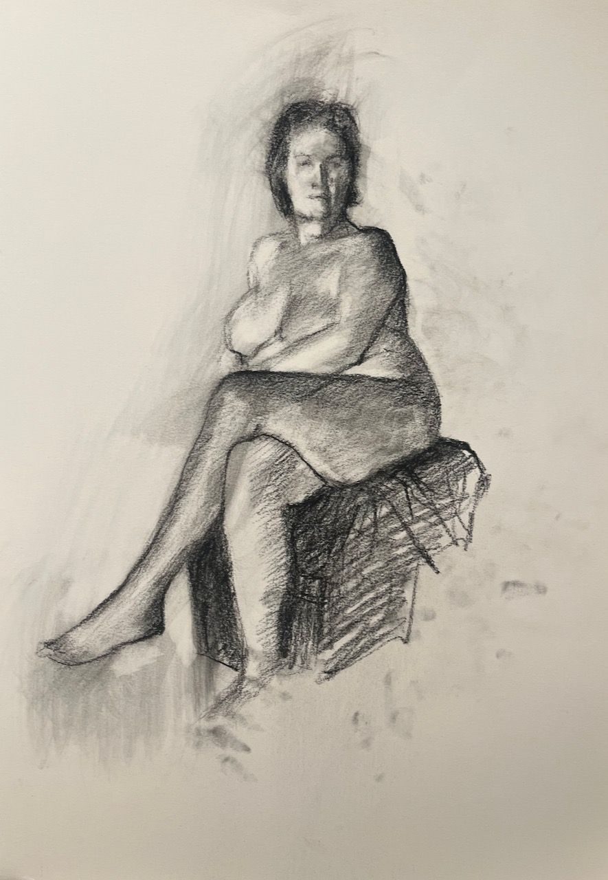 Charcoal life drawing