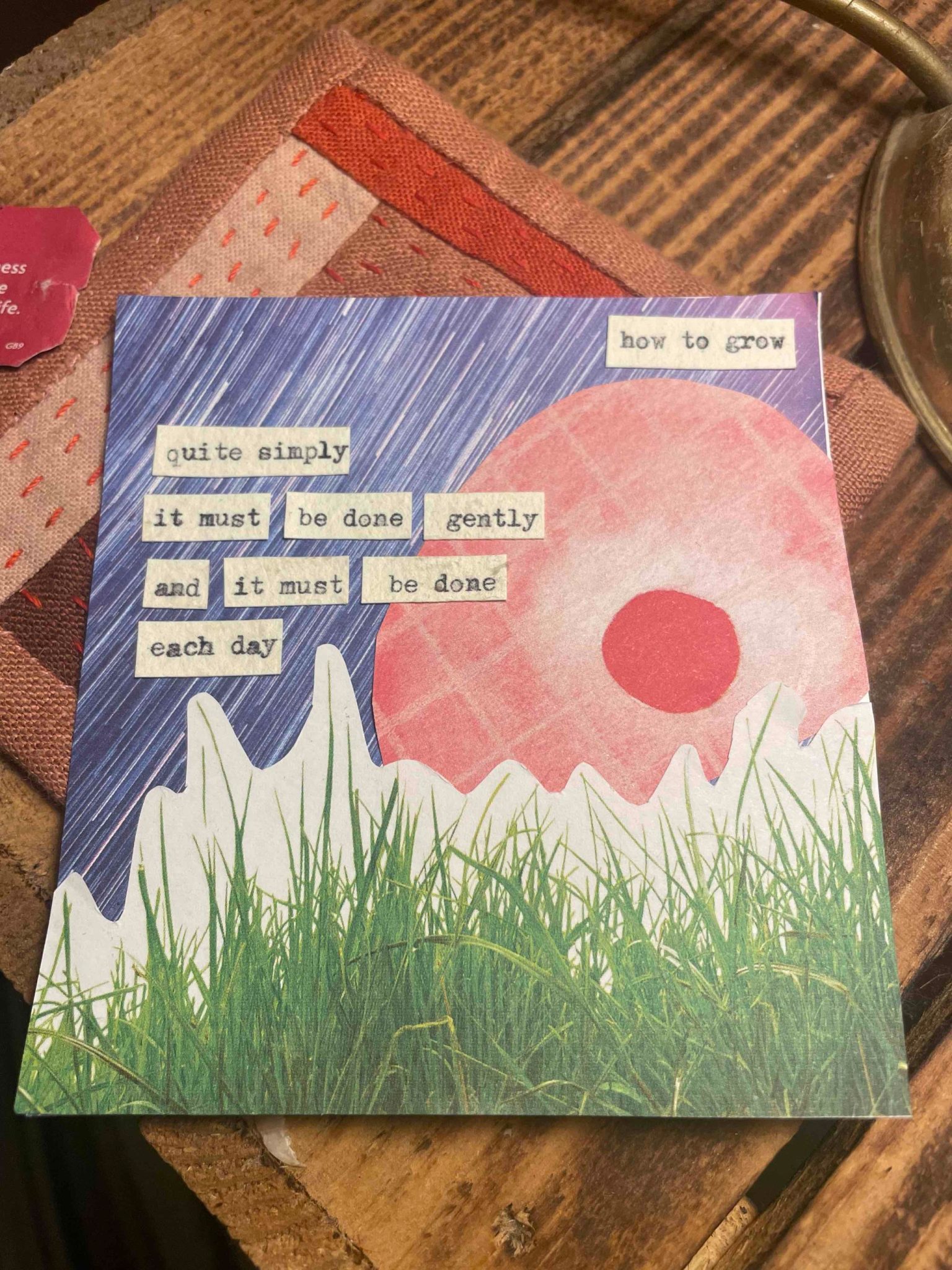 a collage and a typewritten poem