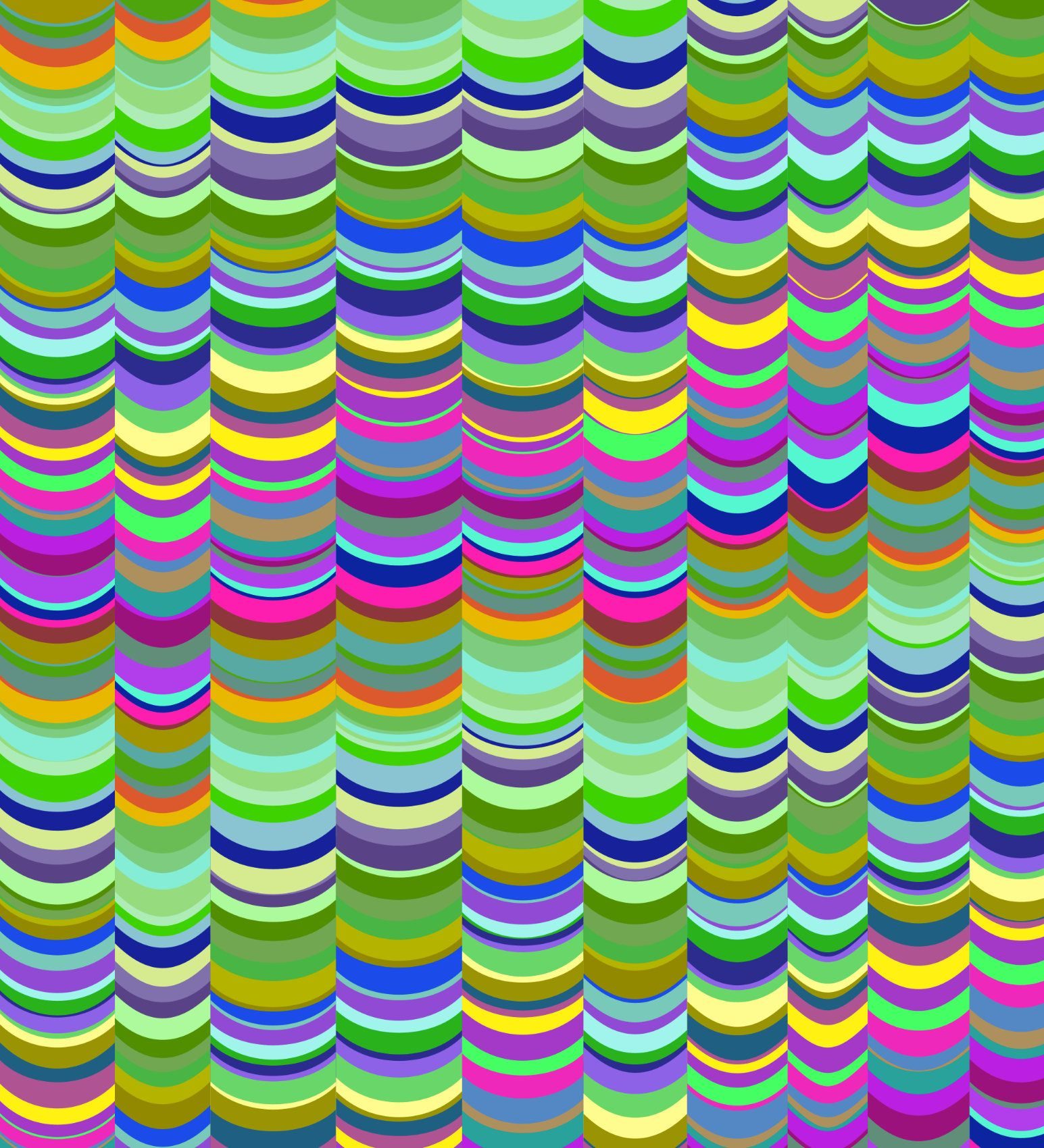 A procedurally generated image of smile-like shapes