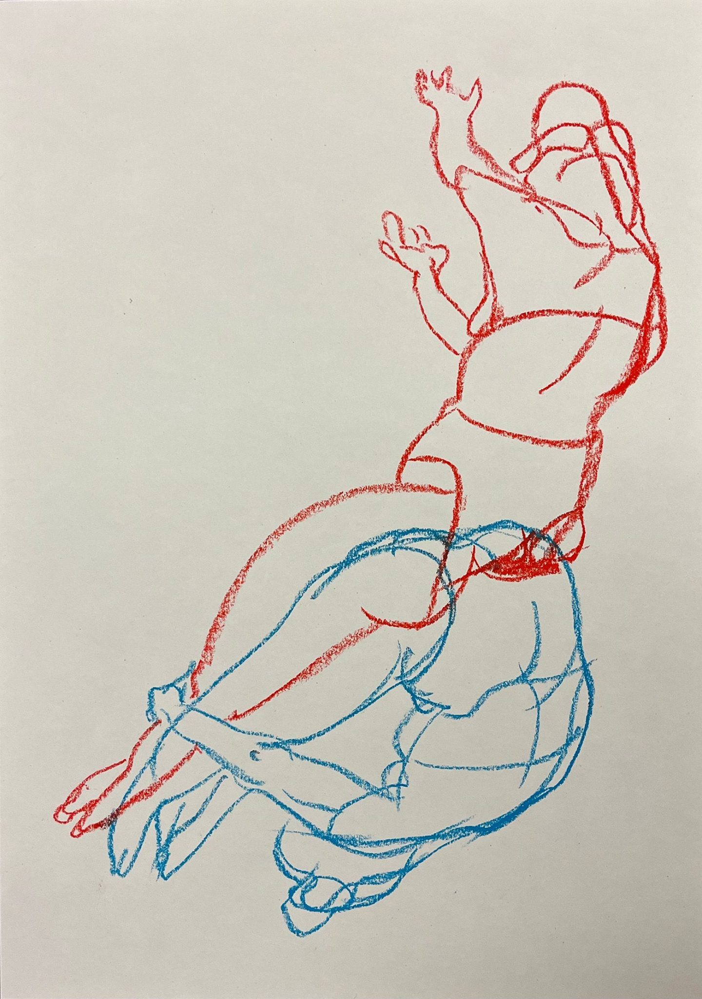 two fimale fugures in motion